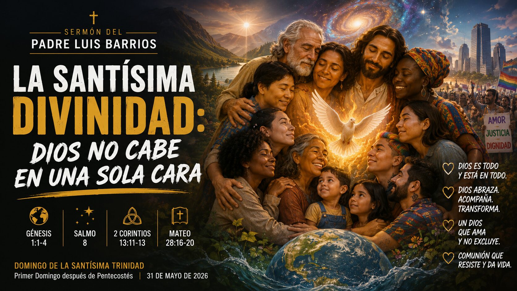 La Santísima Divinidad Dios no cabe en una sola cara