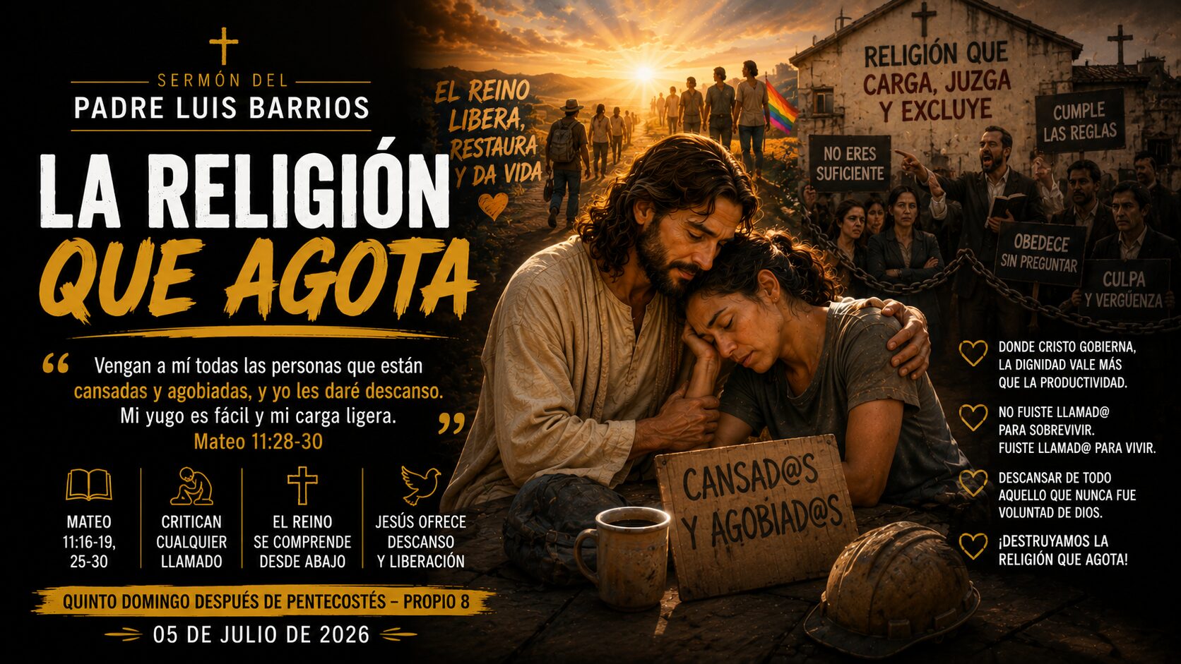 La religión que agota