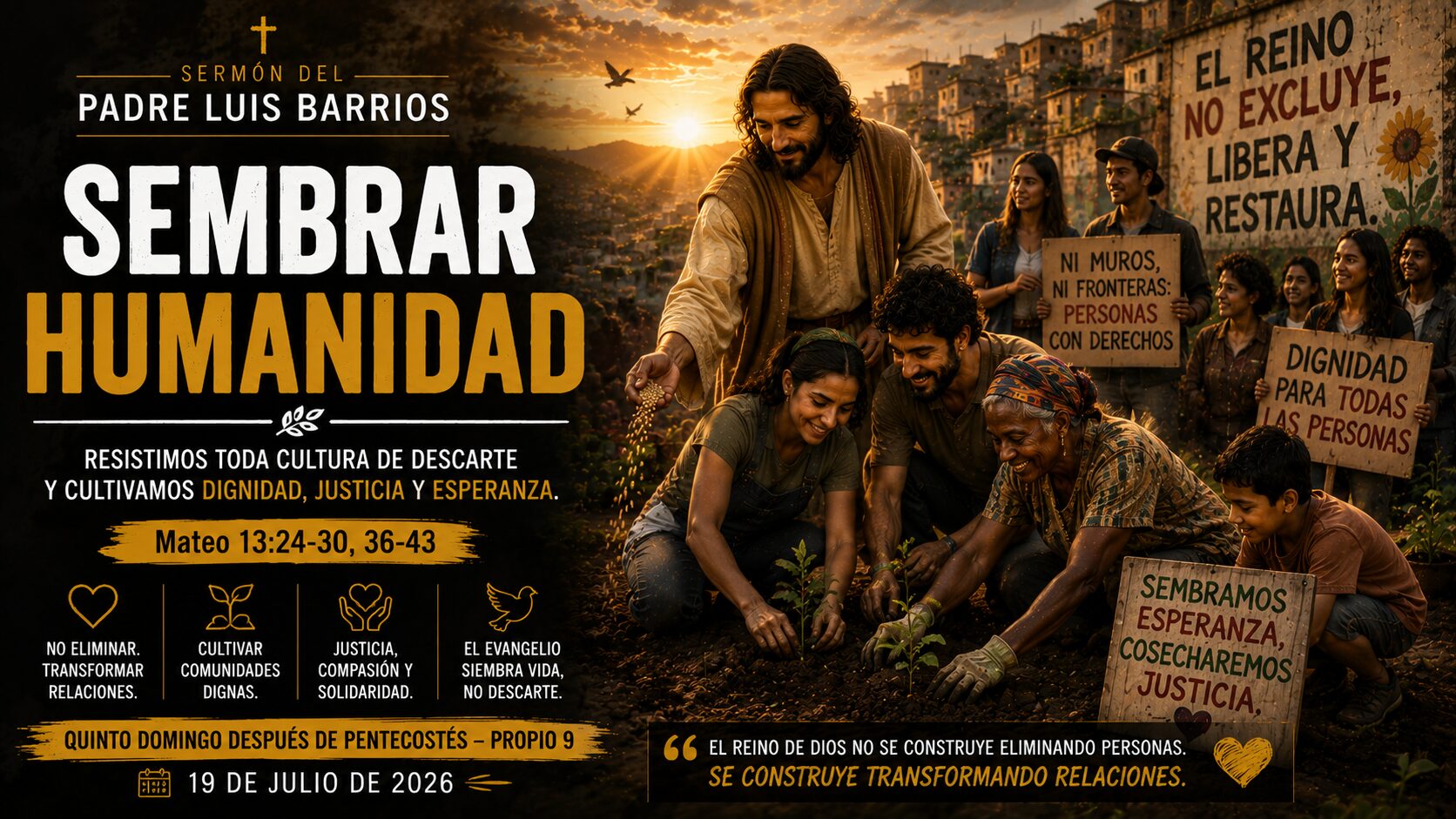 Sembrar humanidad