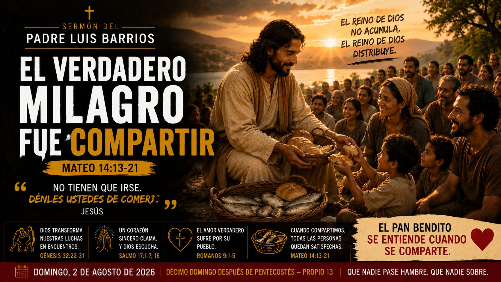 El verdadero milagro fue compartir
